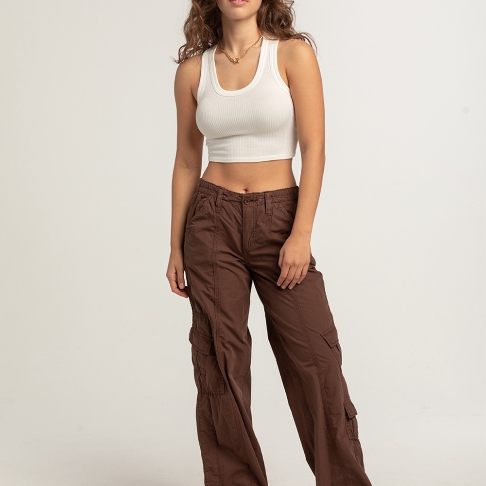 BDG Brown Wide Leg Pants High Waisted Relaxed Fit